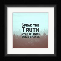 Speak The Truth - Blue Fine Art Print