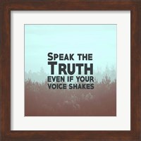 Speak The Truth - Blue Fine Art Print