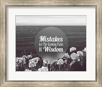 Mistakes Are The Growing Pains of Wisdom - Grayscale Fine Art Print