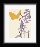 Butterfly and Flowers Framed Print