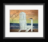 Reading on the Beach Words Fine Art Print