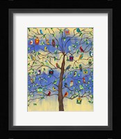Bird and Bird Houses on Tree Fine Art Print