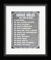House Rules Fine Art Print