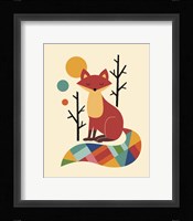Rainbow Fox Framed Print