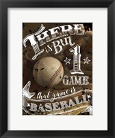That Game is Baseball Framed Print