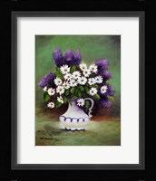 Butterfly Plant and Daisies Fine Art Print