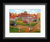 Cat Square In The Autumn Fine Art Print