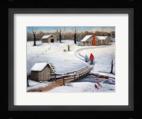 Old Springhouse in Winter Fine Art Print