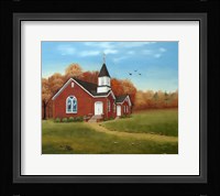 Palm Tree Church in Autumn Fine Art Print