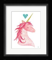 Unicorn Magic I Heart Framed Print