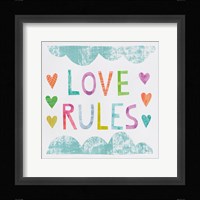 Unicorn Magic III Blue Framed Print