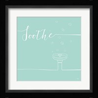 Underline Bath VIII Teal Framed Print