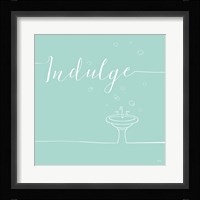 Underline Bath VII Teal Framed Print