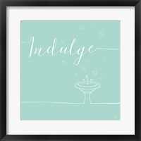 Underline Bath VII Teal Framed Print