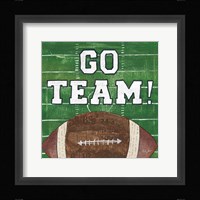 On the Field I Go Team Framed Print