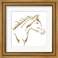 Gilded Filly on White Fine Art Print