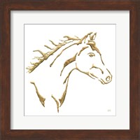 Gilded Filly on White Fine Art Print