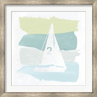 Seaside Swatch Sailboat Fine Art Print