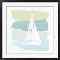 Seaside Swatch Sailboat Fine Art Print
