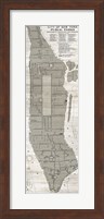 New York Parks Map Vertical Fine Art Print