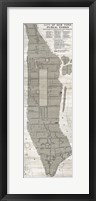 New York Parks Map Vertical Fine Art Print