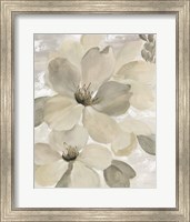 White on White Floral II Crop Neutral Fine Art Print