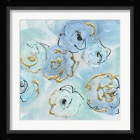 Gold Edged Teal II Framed Print