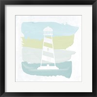 Seaside Swatch Lighthouse Framed Print