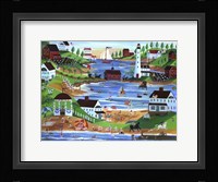 Summertime Fun Oceanside Village Fine Art Print