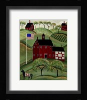 American Red Quilt House Fine Art Print
