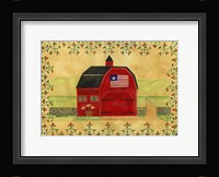 Primtive American Red Barn Fine Art Print