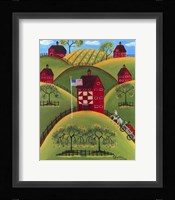 Red Apple Quilt Barns Fine Art Print