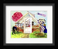 Greenhouse Gardeners Framed Print
