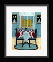 Doggie Tea Time Framed Print