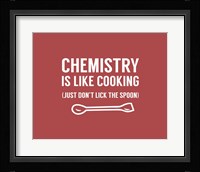 Chemistry Is Like Cooking - Red Fine Art Print