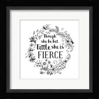 Though She Be But Little - Wreath Doodle White Fine Art Print
