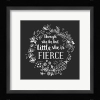 Though She Be But Little - Wreath Doodle Gray Fine Art Print