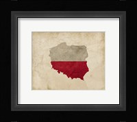 Map with Flag Overlay Poland Fine Art Print