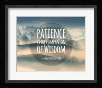 Patience Is The Companion Of Wisdom - Foggy Hills Framed Print