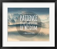 Patience Is The Companion Of Wisdom - Foggy Hills Framed Print