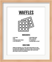 Waffle Recipe Black on White Fine Art Print