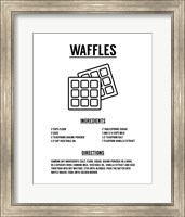 Waffle Recipe Black on White Fine Art Print