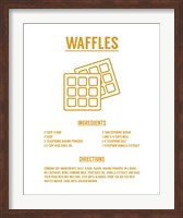 Waffle Recipe Yellow on White Fine Art Print