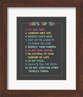 God's Top Ten Stitch Border - Rainbow Fine Art Print