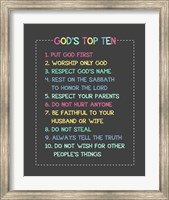 God's Top Ten Stitch Border - Rainbow Fine Art Print