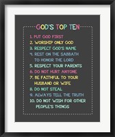 God's Top Ten Stitch Border - Rainbow Fine Art Print