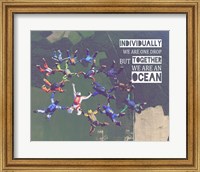 Together We Are An Ocean - Skydiving Team Color Fine Art Print