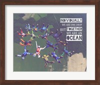 Together We Are An Ocean - Skydiving Team Color Fine Art Print