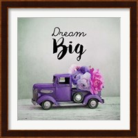 Dream Big - Purple Truck and Flowers Fine Art Print