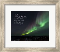 Wisdom Is The Ability To Learn From Change - Night Sky Aurora Fine Art Print